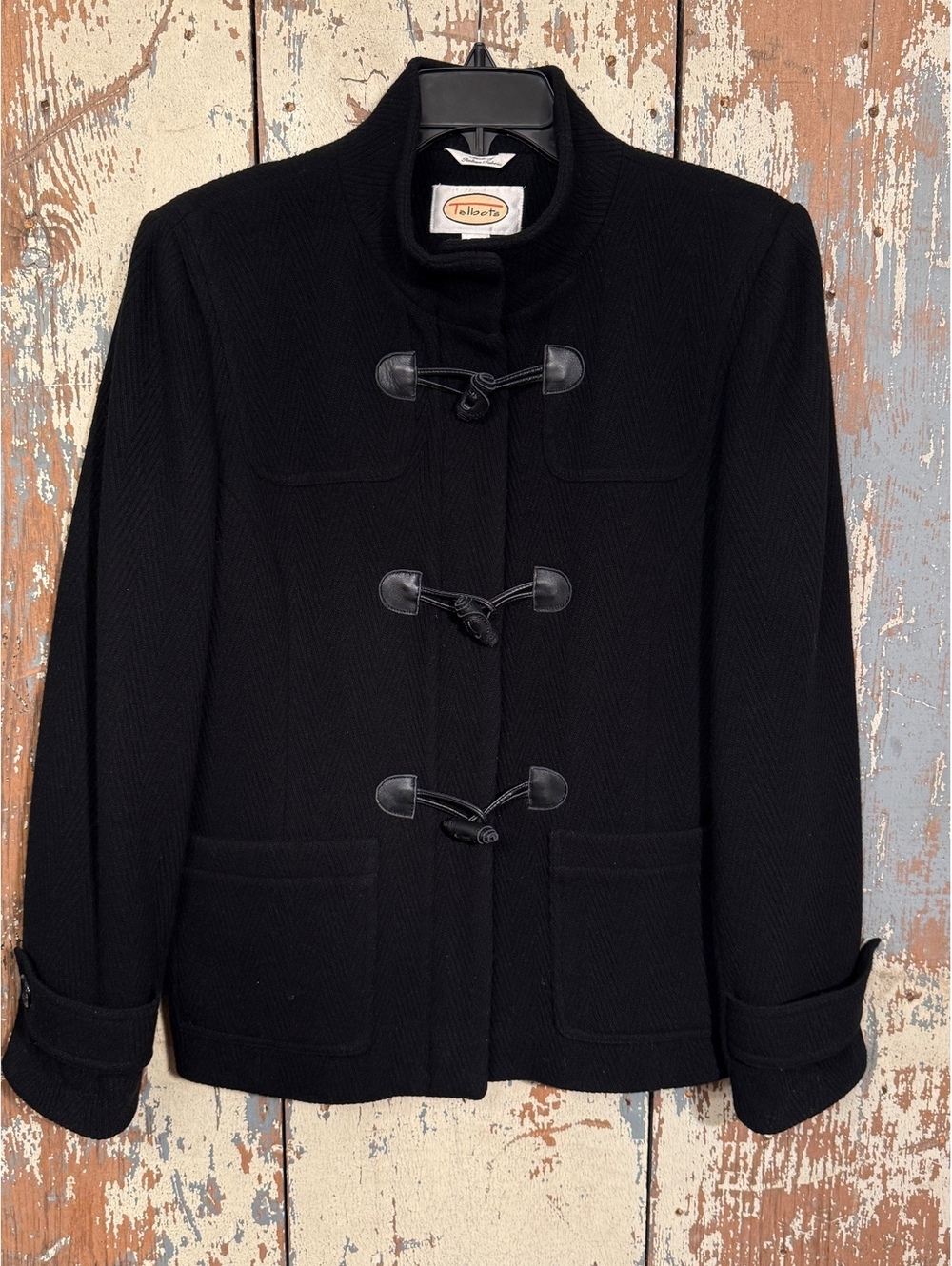 Vintage Talbots Women’s Black Wool Jacket – Size 10